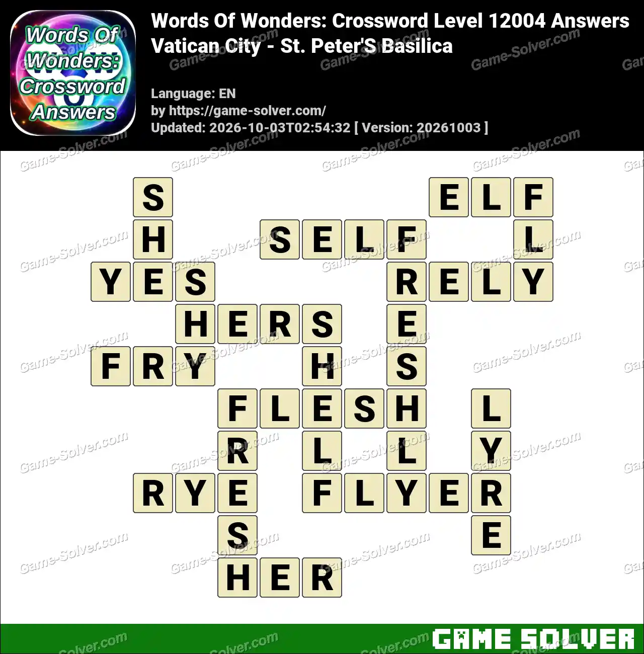 Words Of Wonders: Crossword Level 12004 Answers – Vatican City – St. Peter’S Basilica